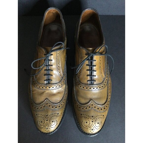 Allen Edmonds Mcallister Mens Wingtip Oxford Dress Shoes Lace Up Leather 9 Brown - Picture 3 of 10